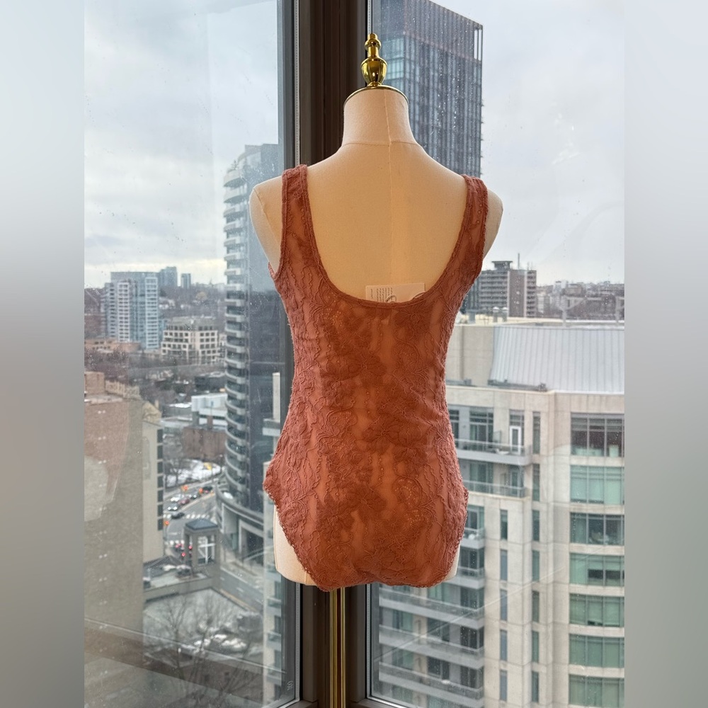 🆕 ZIMMERMANN 🧿 NWT Lace Scoop Neck Bodysuit, Blush - Sz 2 US 6 / 8 - Picture 7 of 13
